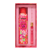 Coffret cadeau Amika x Ellis Brooklyn GUAVA GRANITA Shampooing sec Perk Up et GUAVA GRANITA Eau de Parfum 10 ml sur fond blanc