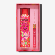 Amika x Ellis Brooklyn GUAVA GRANITA Perk Up Dry Shampoo and GUAVA GRANITA Eau de Parfum 10ml gift set on white background